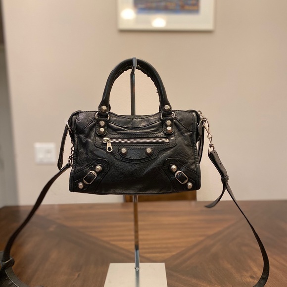 balenciaga classic mini city bag black